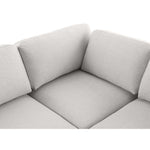 Beckham 114" Linen Textured Fabric Upholstered 4pc. Modular Sectional in Beige