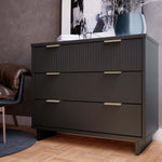 Granville 38" Dresser (3-Drawer) in Charcoal Gray