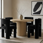 Zuno Velvet Performance Fabric Upholstered Dining Chair in Black