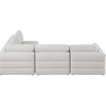 Beckham 114" Linen Textured Fabric Upholstered 4pc. Modular Sectional in Beige