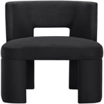 Zuno Velvet Performance Fabric Upholstered Dining Chair in Black