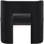 Zuno Velvet Performance Fabric Upholstered Dining Chair in Black
