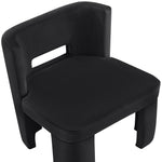 Zuno Velvet Performance Fabric Upholstered Dining Chair in Black