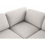 Beckham 114" Linen Textured Fabric Upholstered 4pc. Modular Sectional in Beige