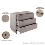 Granville 38" Dresser (3-Drawer) in Light Gray