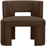 Zuno Velvet Performance Fabric Upholstered Dining Chair in Brown