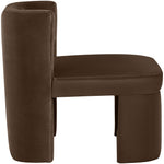 Zuno Velvet Performance Fabric Upholstered Dining Chair in Brown