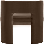 Zuno Velvet Performance Fabric Upholstered Dining Chair in Brown