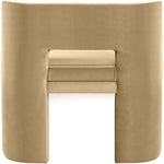 Zuno Velvet Performance Fabric Upholstered Dining Chair in Camel