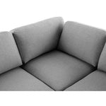 Beckham 114" Linen Textured Fabric Upholstered 4pc. Modular Sectional in Grey
