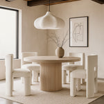 Zuno Velvet Performance Fabric Upholstered Dining Chair in Cream