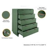Granville 38" Chest (5-Drawer) in Sage Green