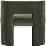 Zuno Velvet Performance Fabric Upholstered Dining Chair in Green