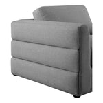 Beckham 114" Linen Textured Fabric Upholstered 5pc. Modular Sectional in Grey