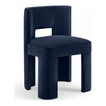 Zuno Velvet Performance Fabric Upholstered Dining Chair in Navy