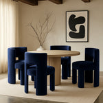 Zuno Velvet Performance Fabric Upholstered Dining Chair in Navy