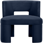 Zuno Velvet Performance Fabric Upholstered Dining Chair in Navy