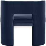 Zuno Velvet Performance Fabric Upholstered Dining Chair in Navy