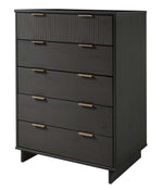 Granville 38" Chest (5-Drawer) in Charcoal Gray