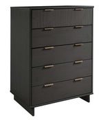 Granville 38" Chest (5-Drawer) in Charcoal Gray
