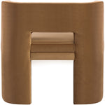 Zuno Velvet Performance Fabric Upholstered Dining Chair in Saddle
