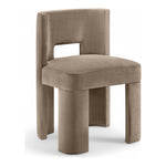 Zuno Velvet Performance Fabric Upholstered Dining Chair in Taupe