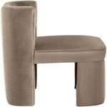 Zuno Velvet Performance Fabric Upholstered Dining Chair in Taupe