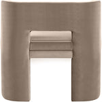 Zuno Velvet Performance Fabric Upholstered Dining Chair in Taupe