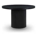Belinda 48" Solid Wood and Oak Veneer Dining Table in Black
