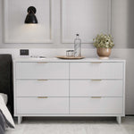 Granville 55" Dresser (6-Drawer) in White