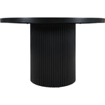 Belinda 48" Solid Wood and Oak Veneer Dining Table in Black