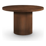 Belinda 48" Solid Wood and Oak Veneer Dining Table in Brown