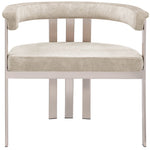 Marcello Stone Velvet Upholstered Dining Chair in Beige
