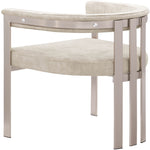 Marcello Stone Velvet Upholstered Dining Chair in Beige