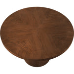 Belinda 48" Solid Wood and Oak Veneer Dining Table in Brown