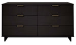Granville 55" Dresser (6-Drawer) in Black