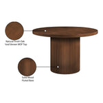 Belinda 48" Solid Wood and Oak Veneer Dining Table in Brown