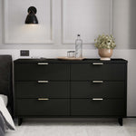 Granville 55" Dresser (6-Drawer) in Black