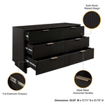 Granville 55" Dresser (6-Drawer) in Black