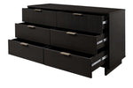 Granville 55" Dresser (6-Drawer) in Black