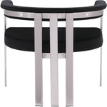 Marcello Stone Velvet Upholstered Dining Chair in Black