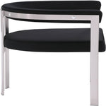 Marcello Stone Velvet Upholstered Dining Chair in Black
