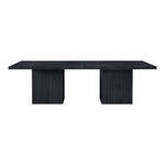 Belinda 54" Solid Wood and Oak Veneer Modular Dining Table in Black