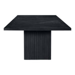 Belinda 54" Solid Wood and Oak Veneer Modular Dining Table in Black