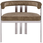 Marcello Stone Velvet Upholstered Dining Chair in Brown