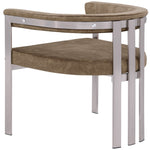 Marcello Stone Velvet Upholstered Dining Chair in Brown