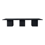 Belinda 54" Solid Wood and Oak Veneer Modular Dining Table in Black