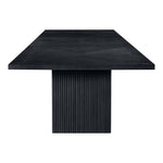 Belinda 54" Solid Wood and Oak Veneer Modular Dining Table in Black