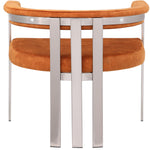 Marcello Stone Velvet Upholstered Dining Chair in Cognac