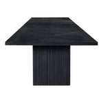 Belinda 54" Solid Wood and Oak Veneer Modular Dining Table in Black